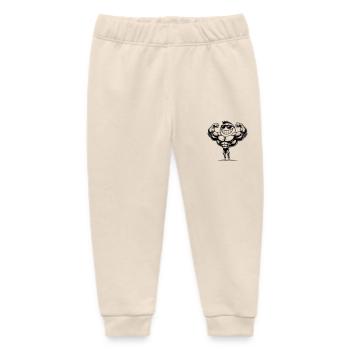 Lusiger Stahlharter Muskelmann - Baby Organic Jogginghose Baby Tumbler von Stanley/Stella - Natur - Vorne