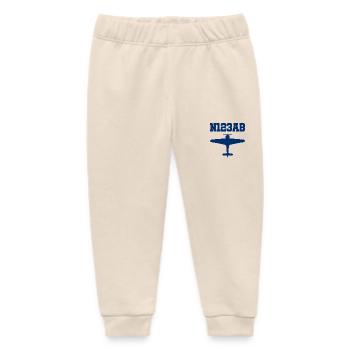 Custom Aviation - Airplane - Flying - Pilot - Baby Organic Sweatpants by Stanley/Stella - soft Ecru - Front