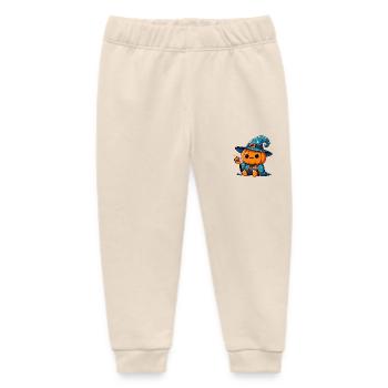 Niedlicher Halloween-Kürbis-Zauberer - Baby Organic Jogginghose Baby Tumbler von Stanley/Stella - Natur - Vorne