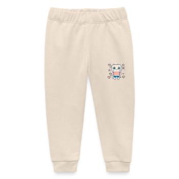 Design "Kawaii Pudding Pop" - Baby Organic Sweatpants by Stanley/Stella - soft Ecru - Front
