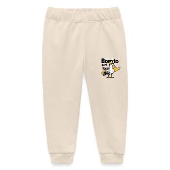 Surfing Seagull with Attitude - Baby Organic Sweatpants by Stanley/Stella - soft Ecru - Front