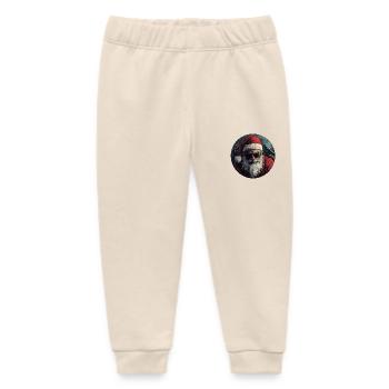 Bad Santa: Christmas with attitude - Baby Organic Sweatpants by Stanley/Stella - soft Ecru - Front