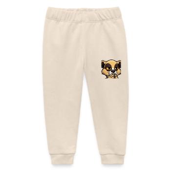 Shocked meerkat - Baby Organic Sweatpants by Stanley/Stella - soft Ecru - Front