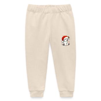 Polar Bear 11 - Baby Organic Sweatpants by Stanley/Stella - soft Ecru - Front