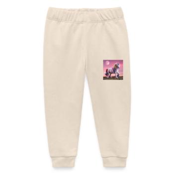 Full Moon Night Unicorn - Baby Organic Sweatpants by Stanley/Stella - soft Ecru - Front
