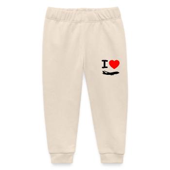 Flugzeuge - Baby Organic Jogginghose Baby Tumbler von Stanley/Stella - Natur - Vorne