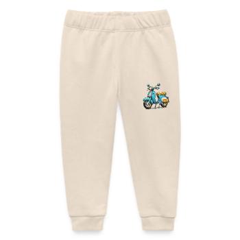 GDR Moped – Vintage Charm in Retro Style - Baby Organic Sweatpants by Stanley/Stella - soft Ecru - Front