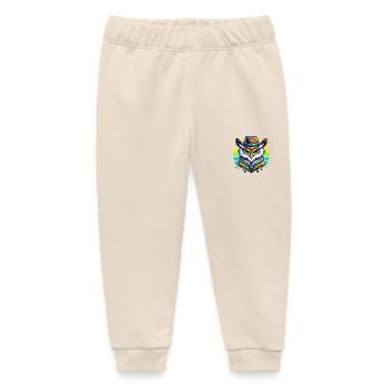 Ernste Cowboy Eule mit Cowboyhut - Baby Organic Jogginghose Baby Tumbler von Stanley/Stella - Natur - Vorne