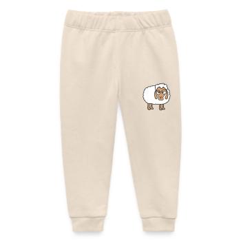 Schaf Müde Gelangweilter Blick Schäfchen Lamm Süß - Baby Organic Jogginghose Baby Tumbler von Stanley/Stella - Natur - Vorne