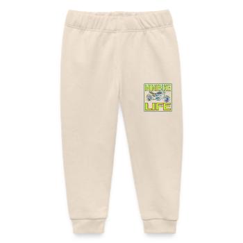Life on two small wheels - Baby Organic Sweatpants by Stanley/Stella - soft Ecru - Front