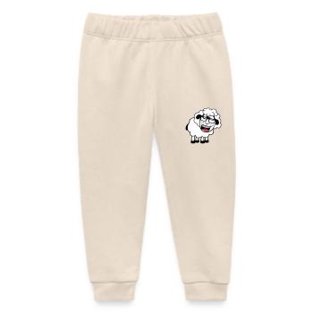 Sheep Nerd Hornglasses Glasses Clasp Geek Smart - Baby Organic Sweatpants by Stanley/Stella - soft Ecru - Front