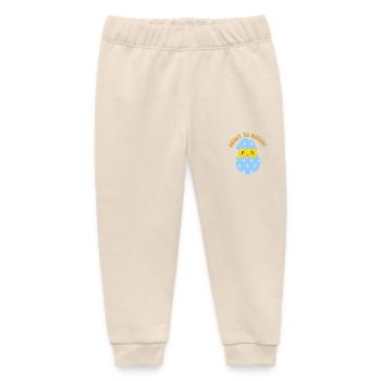 About to Hatch Boy - Baby Organic Sweatpants by Stanley/Stella - soft Ecru - Front