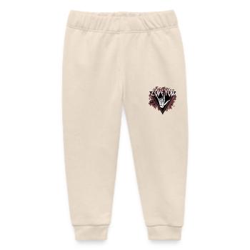 xoxo love you amore Flowers Women Valentine day - Baby Organic Sweatpants by Stanley/Stella - soft Ecru - Front