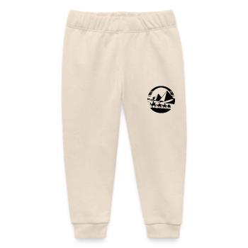 Wüstenkarawane mit Pyramiden im Hintergrund - Baby Organic Jogginghose Baby Tumbler von Stanley/Stella - Natur - Vorne