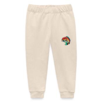 Fish Carp - Baby Organic Sweatpants by Stanley/Stella - soft Ecru - Front