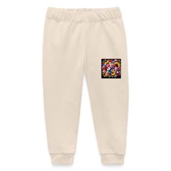 Colourful flowers - Baby Organic Sweatpants by Stanley/Stella - soft Ecru - Front