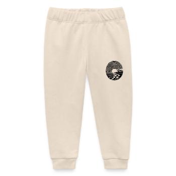 Sonnenuntergang am Meer Leuchtturm Fingerabdruck - Baby Organic Jogginghose Baby Tumbler von Stanley/Stella - Natur - Vorne