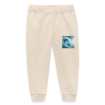 Surf's up - Baby Organic Sweatpants by Stanley/Stella - soft Ecru - Front