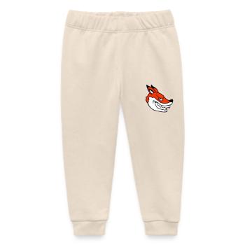 Fox, Evil Eye, , Red Fox, Wild Animal - Baby Organic Sweatpants by Stanley/Stella - soft Ecru - Front