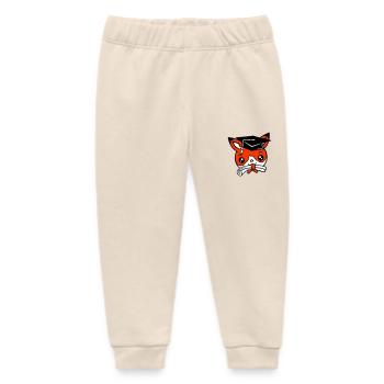 Fox High School Graduation Graduation Certificates College Hat - Baby Organic Sweatpants by Stanley/Stella - soft Ecru - Front