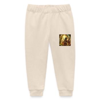 Shaman in Trance (C) - Baby Organic Sweatpants by Stanley/Stella - soft Ecru - Front