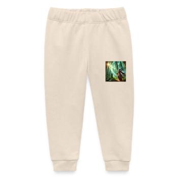 Shaman in Trance (A) - Baby Organic Sweatpants by Stanley/Stella - soft Ecru - Front