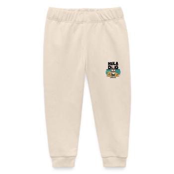 Hula Dog - Funny Summer Design - Baby Organic Sweatpants by Stanley/Stella - soft Ecru - Front