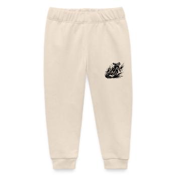 Krasse Gelände Maschine Motorsport im Dreck - Baby Organic Jogginghose Baby Tumbler von Stanley/Stella - Natur - Vorne