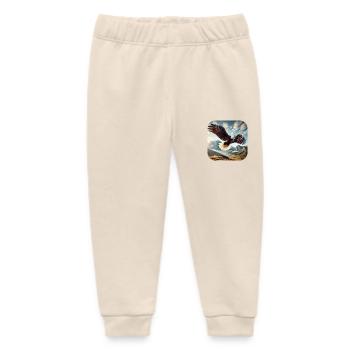 Bald eagle - Baby Organic Sweatpants by Stanley/Stella - soft Ecru - Front