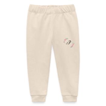 Rosa Blumenbuchstabe p - Baby Organic Jogginghose Baby Tumbler von Stanley/Stella - Natur - Vorne