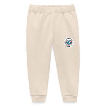 Be Kind World Heartfelt Compassion & Unity - Baby Organic Sweatpants by Stanley/Stella - soft Ecru - Front