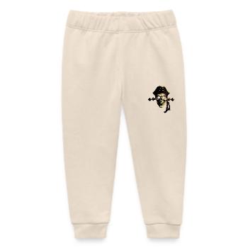 Pirate Comic Art - Baby Organic Sweatpants by Stanley/Stella - soft Ecru - Front