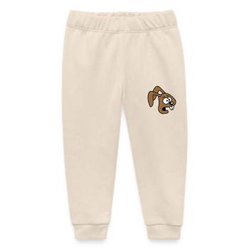 Bunny Horrified Fearful Desperate Confused Cool - Baby Organic Sweatpants by Stanley/Stella - soft Ecru - Front