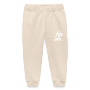 Dirty Dog Puppy Pencil Sketch - Baby Organic Sweatpants by Stanley/Stella - soft Ecru - Front