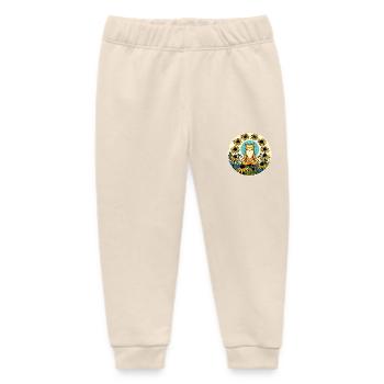 Zen Mode Kitty Cat - Baby Organic Sweatpants by Stanley/Stella - soft Ecru - Front
