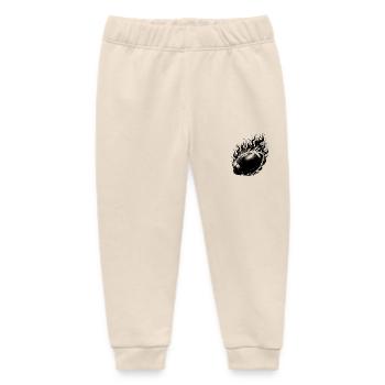 Krasser Wurf Football in Flammen und Feuer - Baby Organic Jogginghose Baby Tumbler von Stanley/Stella - Natur - Vorne