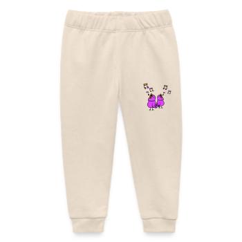 Singvögel singen Musiknoten Spatz zwitschern Musik - Baby Organic Jogginghose Baby Tumbler von Stanley/Stella - Natur - Vorne