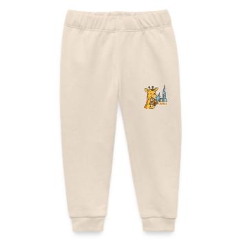 Dubai Giraffe mit Pizza - Baby Organic Jogginghose Baby Tumbler von Stanley/Stella - Natur - Vorne