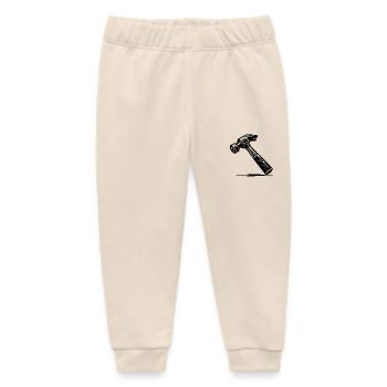 Kreativität braucht einen Zimmermanns Hammer - Baby Organic Jogginghose Baby Tumbler von Stanley/Stella - Natur - Vorne