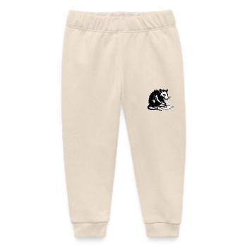 Ratte schreib StreetArt Stencil Banksy Style - Baby Organic Jogginghose Baby Tumbler von Stanley/Stella - Natur - Vorne