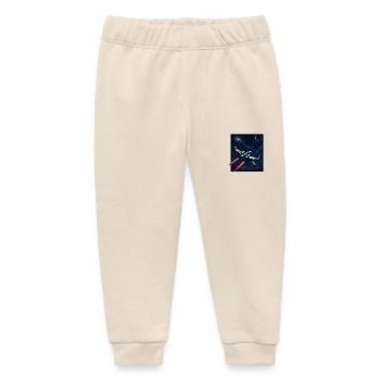 Flight through the galaxy - Baby Organic Sweatpants by Stanley/Stella - soft Ecru - Front
