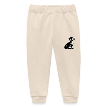 Klassischer Jagdhund vintage Dackelzeichnung - Baby Organic Jogginghose Baby Tumbler von Stanley/Stella - Natur - Vorne