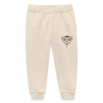 Hand Party Sign Celebrate - Baby Organic Sweatpants by Stanley/Stella - soft Ecru - Front