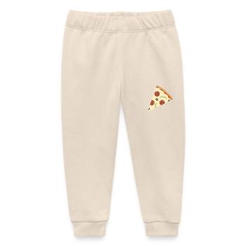 Pizza Slice - Baby Organic Sweatpants by Stanley/Stella - soft Ecru - Front