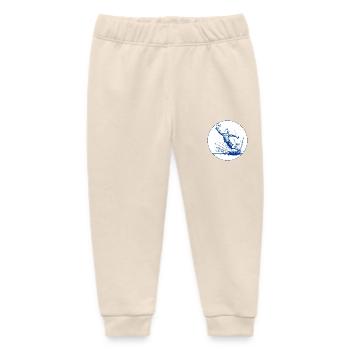Goalkeeper (blue and white) - Baby Organic Sweatpants by Stanley/Stella - soft Ecru - Front