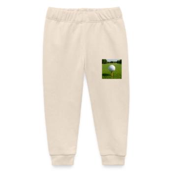 Sport - Golf, Golfball auf dem Abschlag - Baby Organic Jogginghose Baby Tumbler von Stanley/Stella - Natur - Vorne