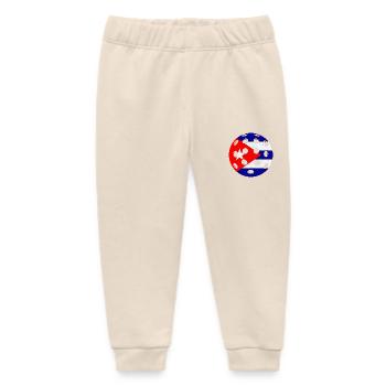 Pickleball Cuba - Baby Organic Sweatpants by Stanley/Stella - soft Ecru - Front
