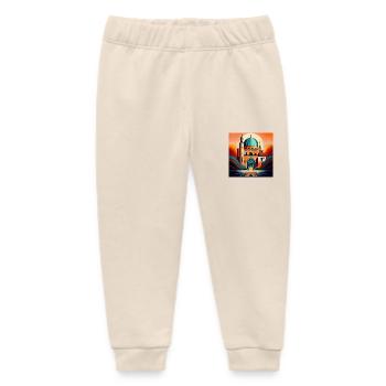 Artistic Mosque Under Sunset: Bold Islamic Design - Baby Organic Sweatpants by Stanley/Stella - soft Ecru - Front