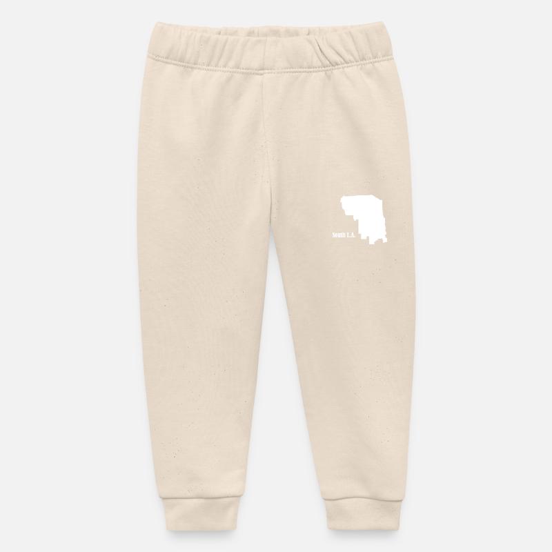 South L.A. white - Baby Organic Sweatpants by Stanley/Stella - soft Ecru
