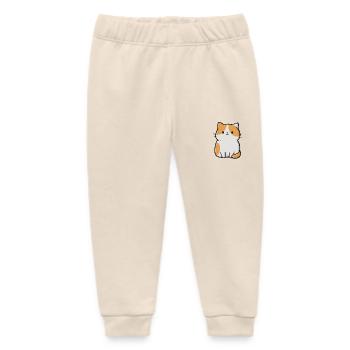 süße Katze, Haustier - Baby Organic Jogginghose Baby Tumbler von Stanley/Stella - Natur - Vorne